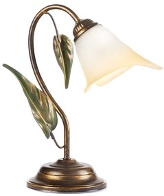Stolová lampa Miranda 1-plameňová, bronzová