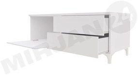 TV stolík Cleo XI-W Double, Farby: biela / čierny lesk