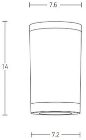 Zambelis E308 - Vonkajšie bodové svietidlo 1xGU10/7W/230V IP54 biela