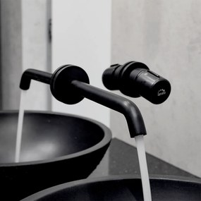 Laveo Pretto, umývadlová batéria pod omietku + BOX inštalačný systém, čierna matná, LAV-BAO_722P