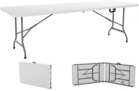 JAKS Skladací stôl 180 cm biely