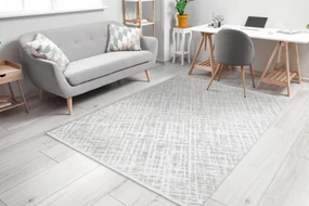 Koberec DUKE 51550 krémovo/sivý - Mriežka, štrukturálny