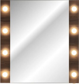Nástěnné LED zrcadlo Dorothy 80 cm dub ristretto