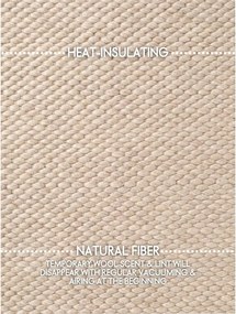 Béžový ručne tkaný vlnený okrúhly koberec ø 160 cm Lyon Beans – Elle Decoration