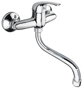 Mereo Mereo, Drezová nástenná batéria, Lila, s ramienkom rúrkovým ø 18 mm - 300 mm, chróm, MER-CBEE30106