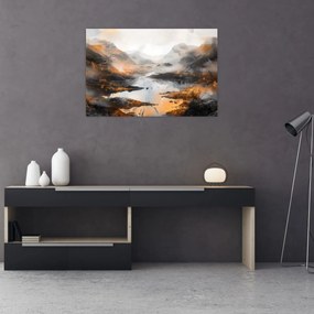 Obraz - Maľba horskej krajiny (90x60 cm)