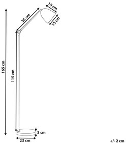 Stojacia kovová lampa čierna CHANZA Beliani