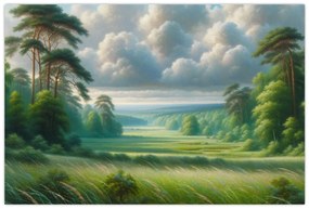 Obraz - Zelená krajina (90x60 cm)