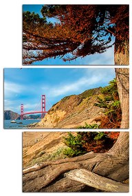 Obraz na plátne - Golden Gate Bridge - obdĺžnik 7922C (120x80 cm)