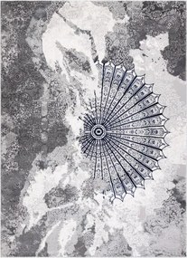 Koberec ALLURE 5715 svetlosivý / granátový