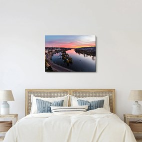 Obraz nočnej Prahy (70x50 cm)