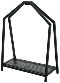 Kovový stojan na drevo Sima, 58x78 cm, čierna