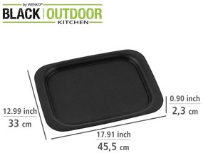 Čierny servírovací podnos Wenko Black Outdoor Kitchen