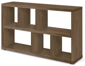 Hnedá knižnica v dekore orecha 150x83 cm Berlin – TemaHome