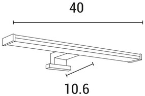 LED Kúpeľňové osvetlenie zrkadla LED/8W/230V 3000K 40 cm IP44 chróm