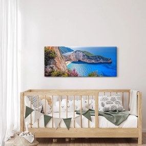 Obraz - Pláž Navagio, Grécko (120x50 cm)