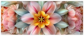 Obraz - Kaleidoskopický kvet (120x50 cm)