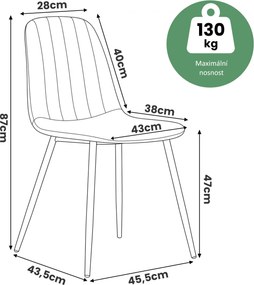 Čalouněná jídelní židle Lumo béžová