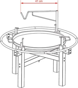 Multifunkčné ohnisko + gril s el. ihlou Avenberg KENTUCKY