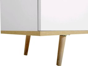 TV skrinka Göteborg, biela / dub sonoma