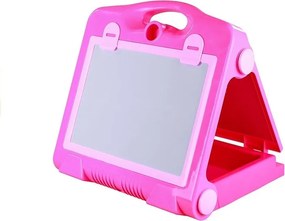 LEAN Toys Obojstranná tabuľa 2v1 na kriedu a fixky so šablónami