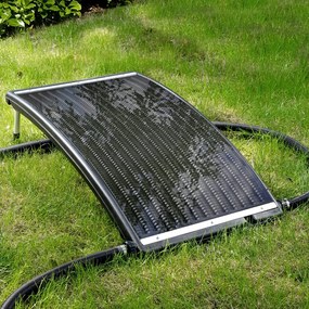 InternetovaZahrada Solárny panel na ohrev vody 112x55x14 cm - antracit