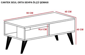 Konferenčný stolík Vavepu 2 (čierna + biela) . Vlastná spoľahlivá doprava až k Vám domov. 1093160