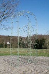 Oblúk na ruže Mel s bránkou - Zelená antik