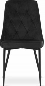 AKCIA Čierna zamatová jedálenská stolička IMOLA II. akosť