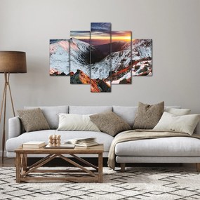 Obraz - Zimná horská panoráma (150x105 cm)