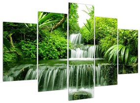 Obraz indonézskych vodopádov (150x105 cm)