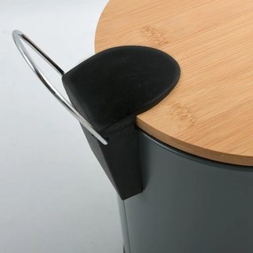 Tmavosivý nášľapný oceľový odpadkový kôš 3 l Adonis – Spirella