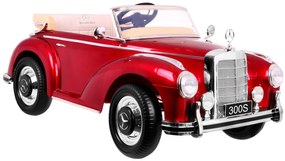 Mercedes Benz 300S Retro pre deti  + diaľkové ovládanie + EVA + free Start + LED MP3 - červené
