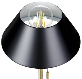 Kovová stolná lampa čierna/zlatá CAPARO Beliani