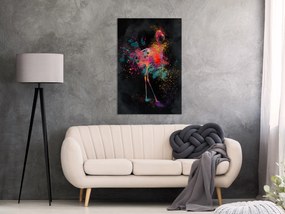Artgeist Obraz - Flamingo Colour (1 Part) Vertical Veľkosť: 40x60, Verzia: Na talianskom plátne