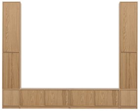 TV zostava v dekore duba v prírodnej farbe 300x243 cm Modulair – vtwonen