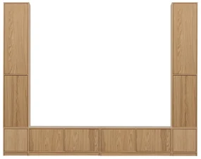 TV zostava v dekore duba v prírodnej farbe 300x243 cm Modulair – vtwonen