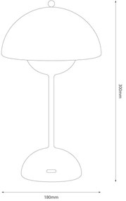 LED dobíjateľná dotyková stolná lampa COSTA LED/3W/5V 2400 mAh 3000-6000K čierna