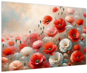 Obraz - Maľba vlčích makov (90x60 cm)