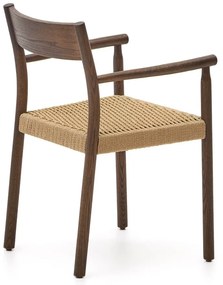 Hnedá/v prírodnej farbe jedálenské stoličky z dubového dreva Yalia – Kave Home