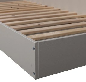 Sivá/béžová jednolôžková posteľ z borovicového dreva bez roštu 90x200 cm Carter – WOOOD