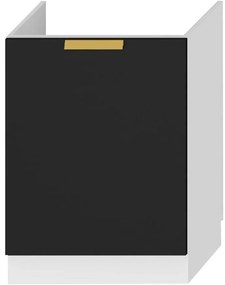 Kuchynská skrinka Denis d60zl pl čierna mat/biela