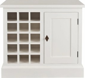 Skrinka na víno Brighton 85 cm white
