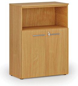 Kombinovaná kancelárska skriňa PRIMO WOOD, 800 x 420 x 1087 mm, buk