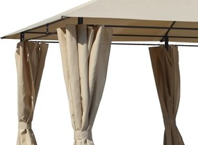 Veľký záhradný altánok Barbara 400x300 cm, béžový