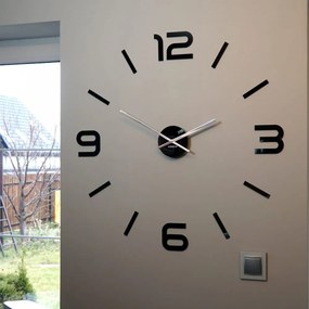 Dizajnové nalepovacie hodiny 80 cm fialová