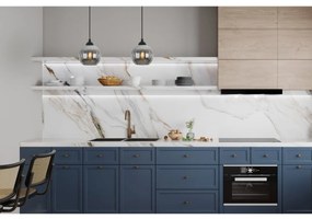 Závesné svietidlo Costa, 2x grafitové sklenené tienidlo, b