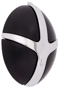 Čierny/v lesklej striebornej farbe nástenný plastový háčik Tick – Spinder Design