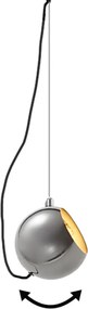 Dizajnová závesná lampa chrómová pre 1-fázový koľajnicový systém - Slimline Sara