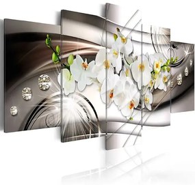 Obraz - Orchid with Diamonds 200x100 Veľkosť: 200x100, Verzia: Premium Print